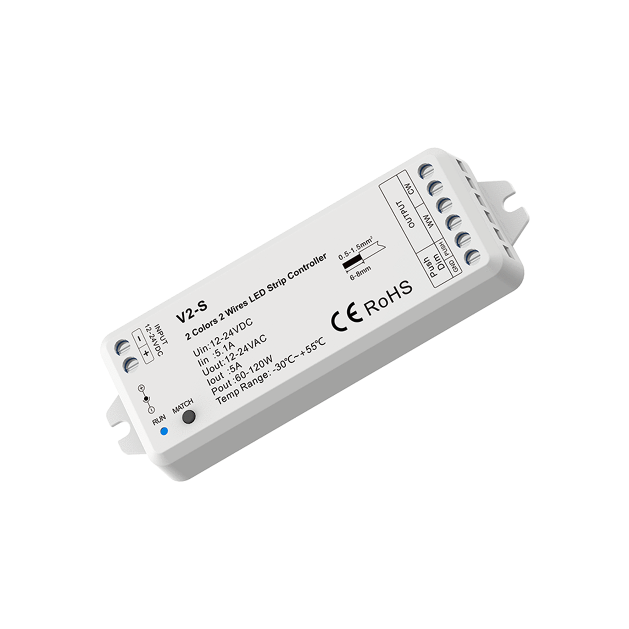 12-24VDC 2-Wires WW+CW CCT Con...
